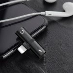 Wholesale New Mini 2-in-1 IP Lighting iOS Multi-Function Connector Adapter with Charge Port and Headphone Jack for iPhone, iDevice (Black)